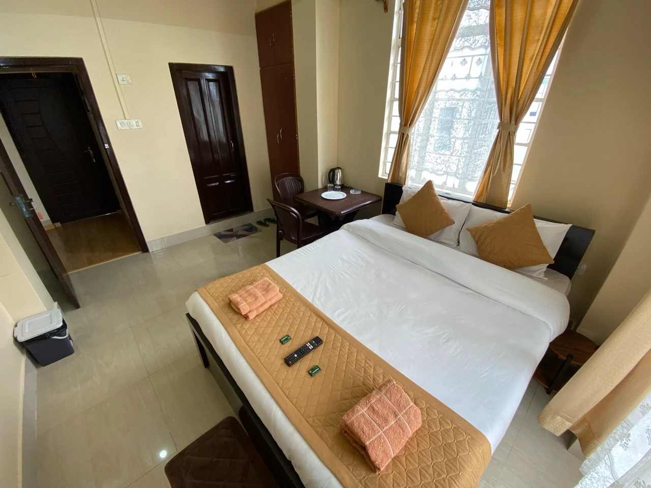 Wide view of a double occupancy room
